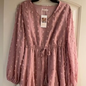 pink casual dress